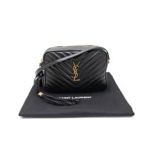 Saint Laurent Camera Lou In Quilted Black (Sku 7076) Leather Shoulder Bag